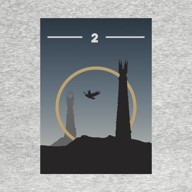 Minimalist Two Towers Poster by Walford-Designs